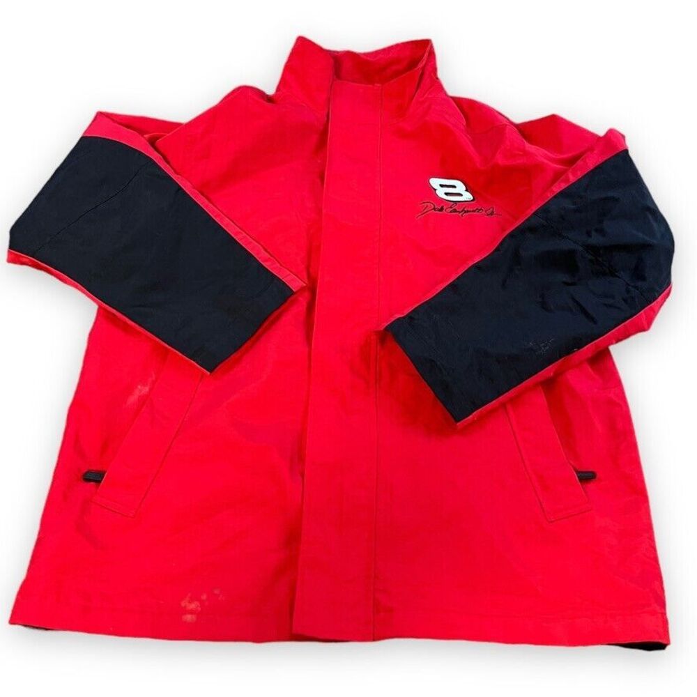 Nascar Dale Earnhardt Jr. Jacket Mens Medium Red Chase  #8 Budweiser Windbreaker